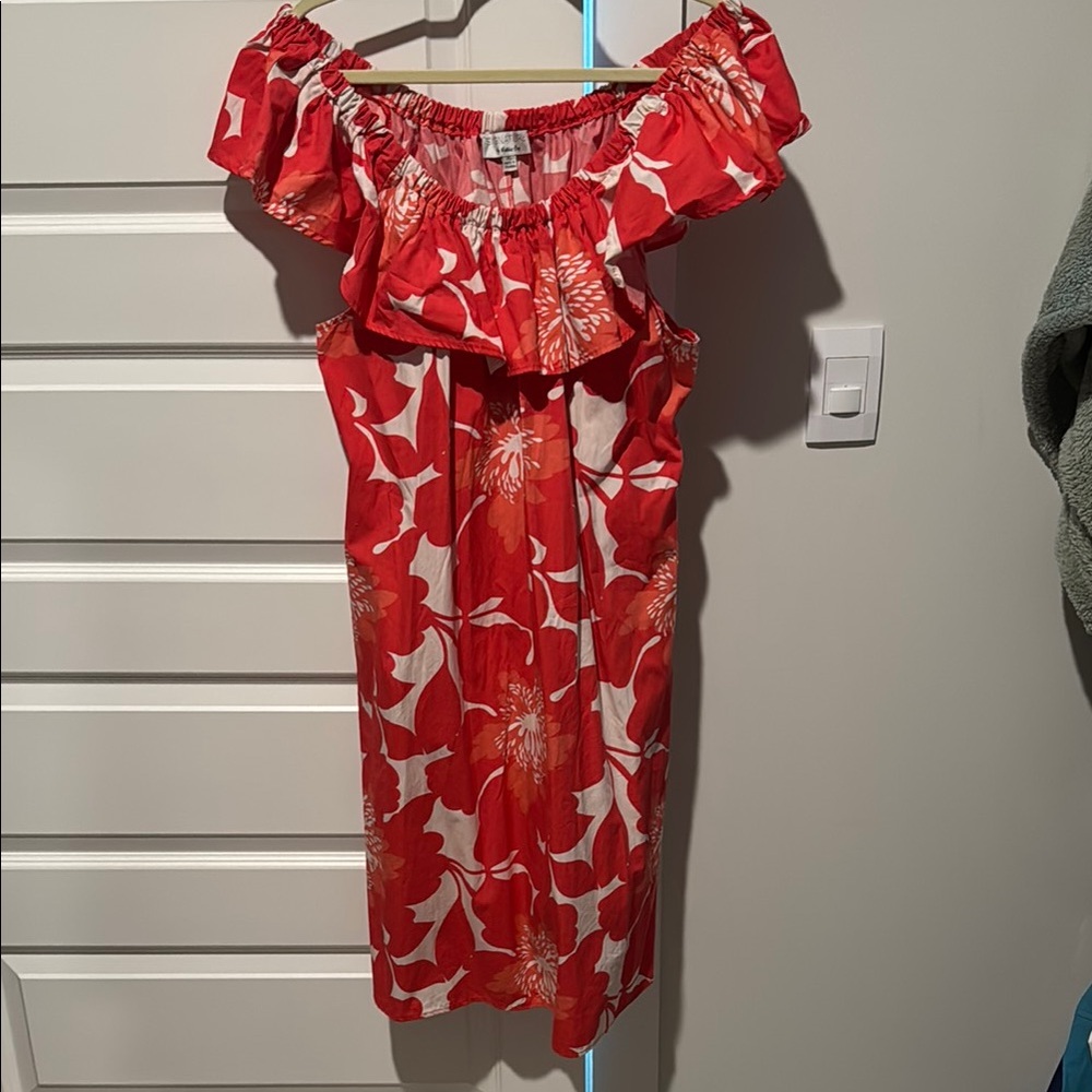 Signature Scarlet Floral Ruffle Midi Dress
